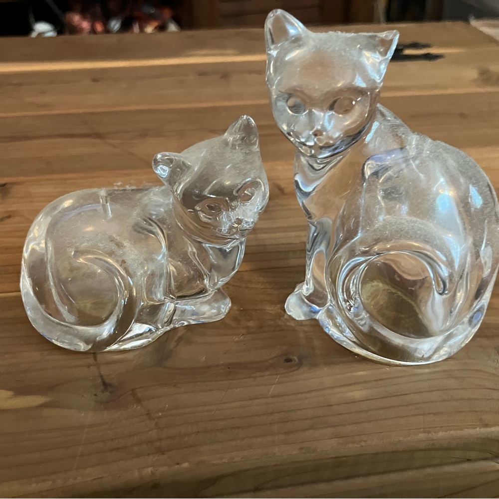 Lenox Glass Cat salt and pepper shakers